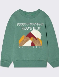 Piazza Italia Neonato|Felpe<Felpa in misto cotone, con stampa frontale e applicazione -