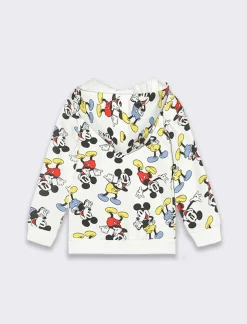 Piazza Italia Felpe<Felpa in misto cotone, con cappuccio e zip, con stampa Mickey Mouse - Fantasia