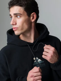 Uomo Piazza Italia Felpe<Felpa in pile con cappucio regolabile con laccio in regular fit -