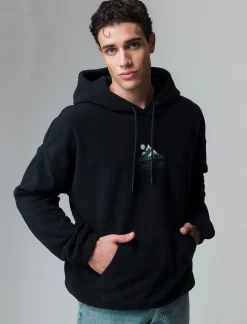 Uomo Piazza Italia Felpe<Felpa in pile con cappucio regolabile con laccio in regular fit -