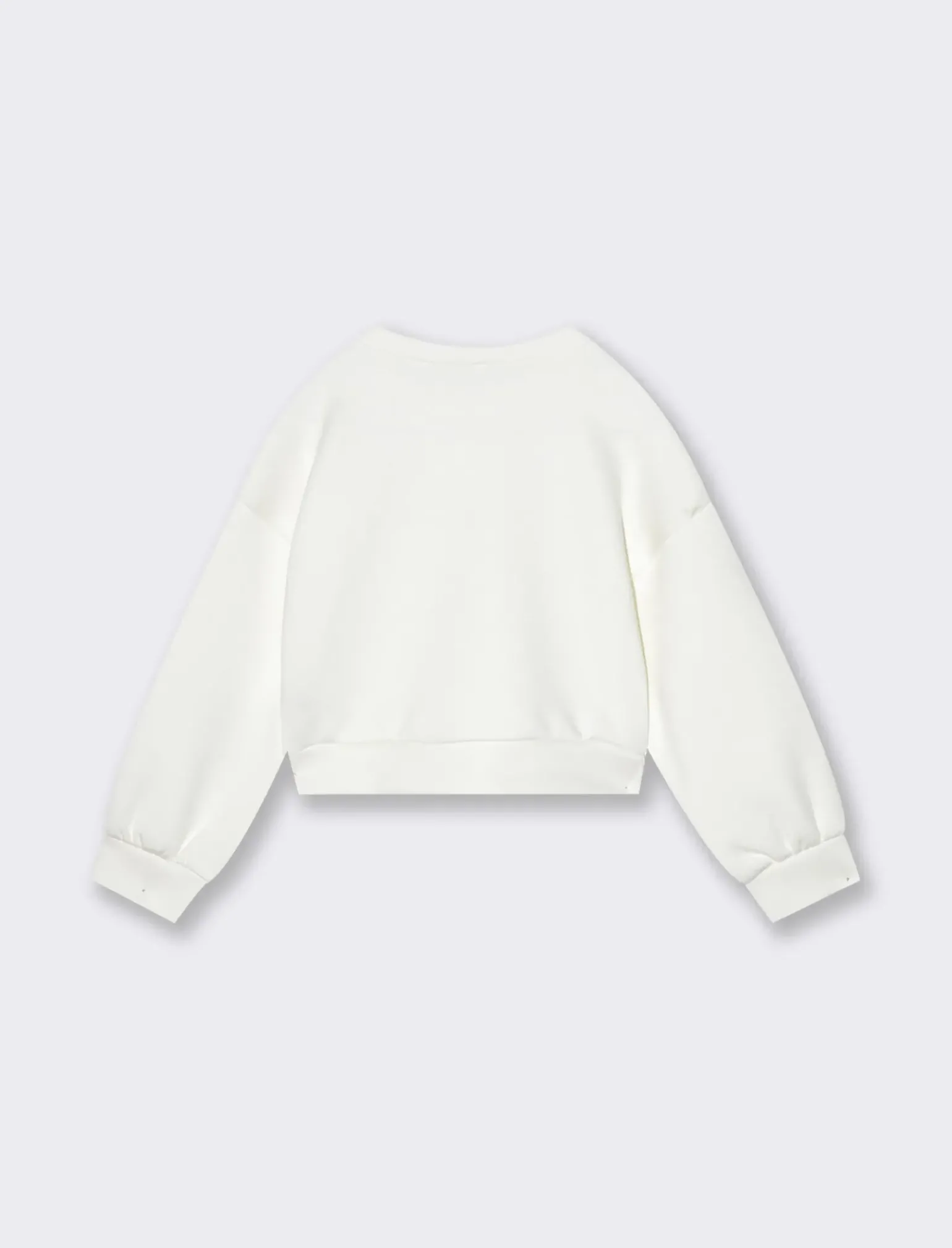 Piazza Italia Bambina|Felpe<Felpa in tessuto bielastico da bambina con stampa e fiore cucito sul davanti - sporco