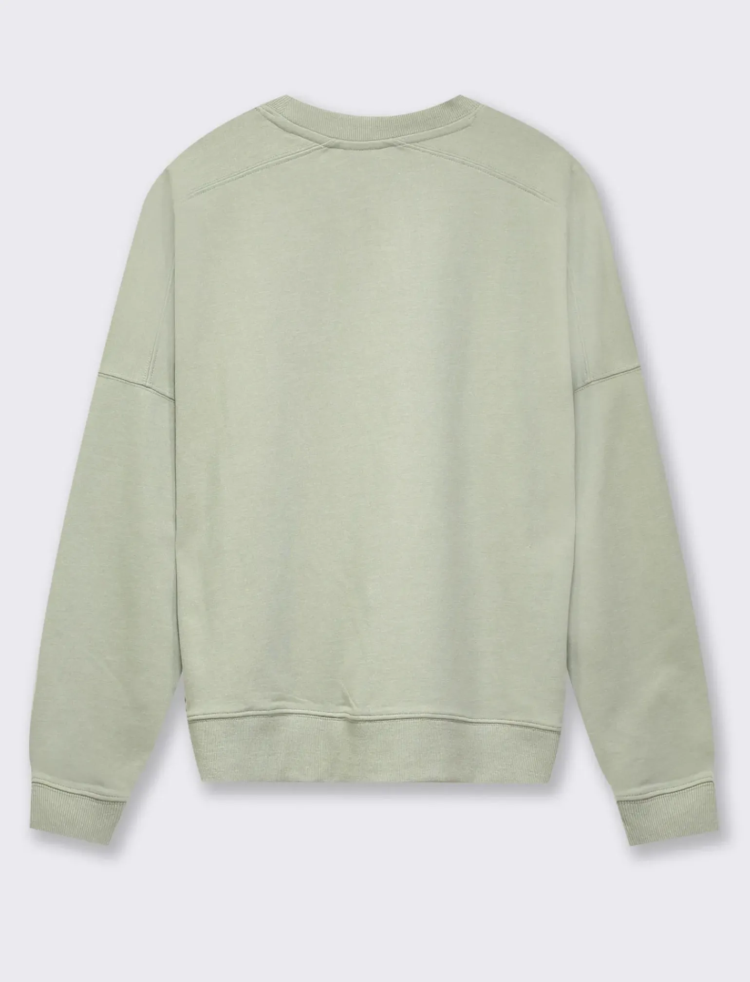 Donna Piazza Italia Donna|Felpe<Felpa leggeremnete garzata girocollo con stampa - Verdino