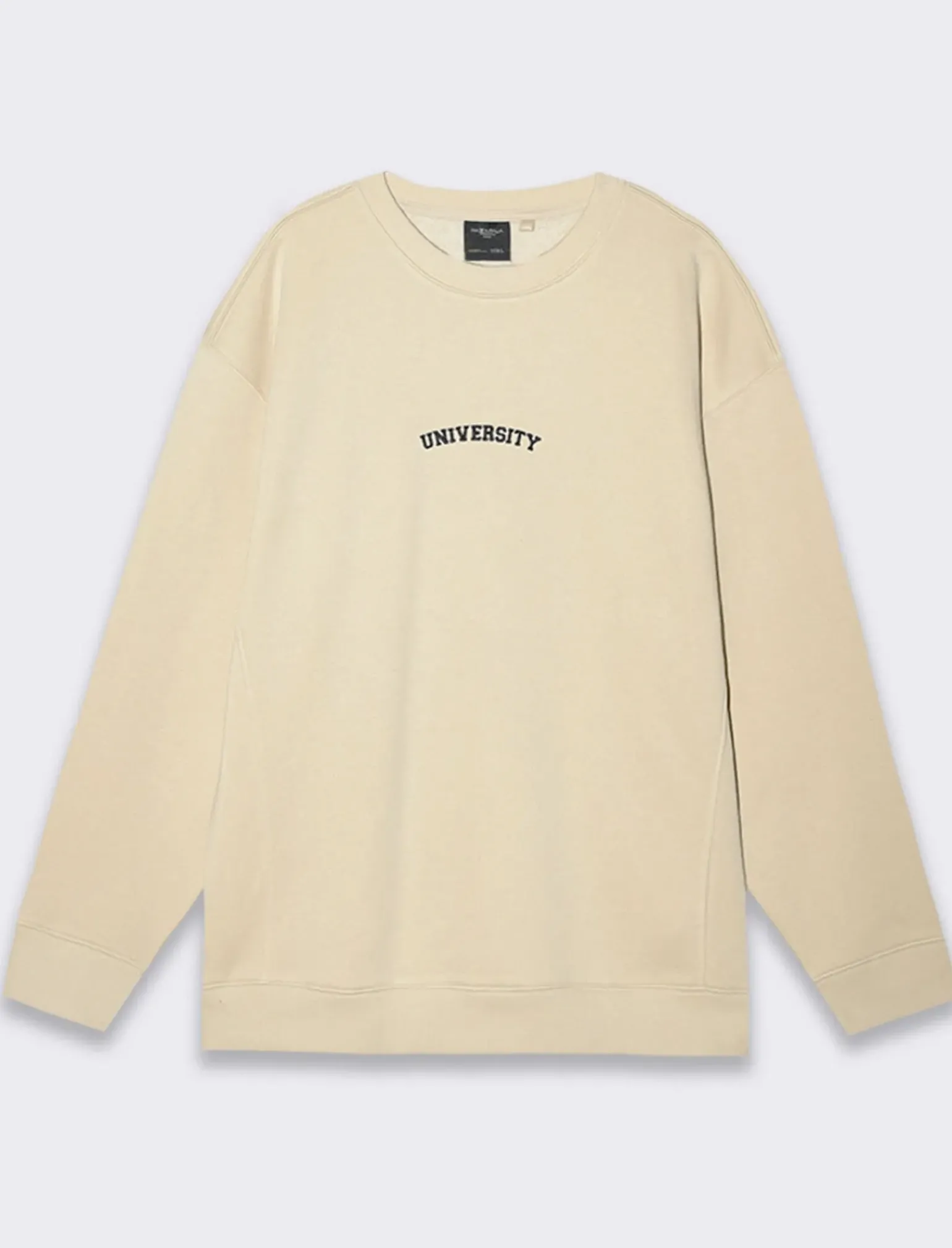 Uomo Piazza Italia Felpe<Felpa loose fit in misto cotone garzato con collo rotondo -