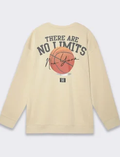 Uomo Piazza Italia Felpe<Felpa loose fit in misto cotone garzato con collo rotondo -