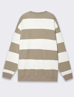 Uomo Piazza Italia Uomo|Felpe<Felpa loose fit in misto cotone garzato con collo rotondo - kaki