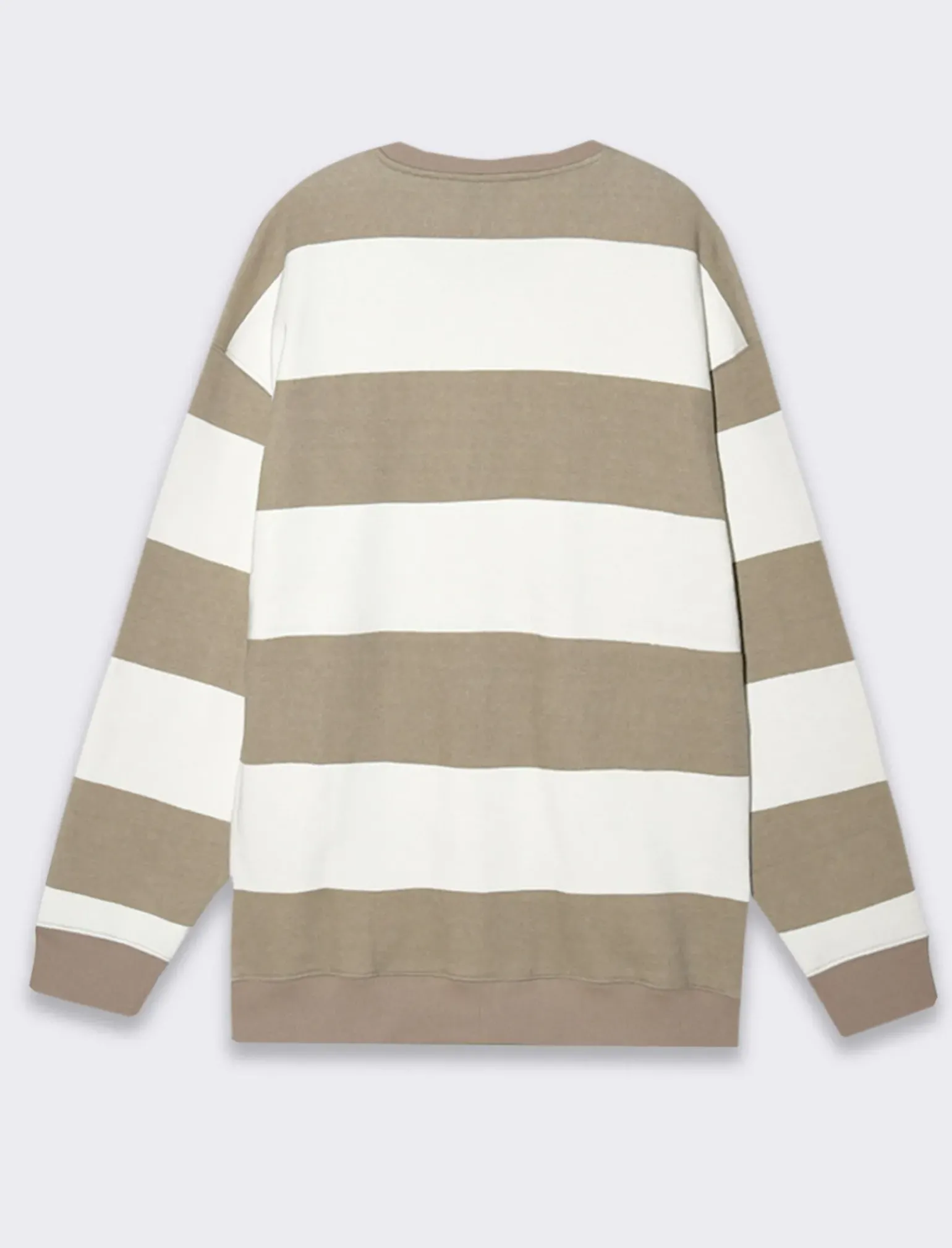 Uomo Piazza Italia Uomo|Felpe<Felpa loose fit in misto cotone garzato con collo rotondo - kaki