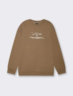 Uomo Piazza Italia Uomo|Felpe<Felpa loose fit in misto cotone garzato - fango