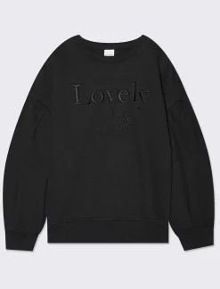 Piazza Italia Bambina|Felpe<Felpa manica lunga con lavorazione frontale del ricamo tono su tono -