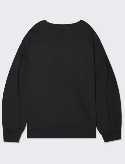 Piazza Italia Bambina|Felpe<Felpa manica lunga con lavorazione frontale del ricamo tono su tono -