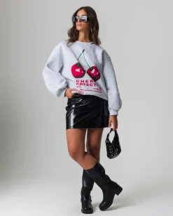 Donna Piazza Italia Felpe<Felpa manica lunga con stampa e vestibilità oversized -