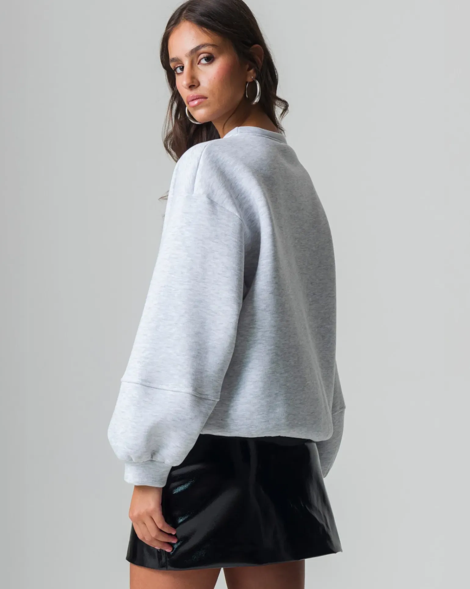 Donna Piazza Italia Felpe<Felpa manica lunga con stampa e vestibilità oversized -