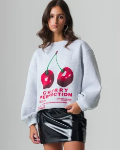 Donna Piazza Italia Felpe<Felpa manica lunga con stampa e vestibilità oversized -