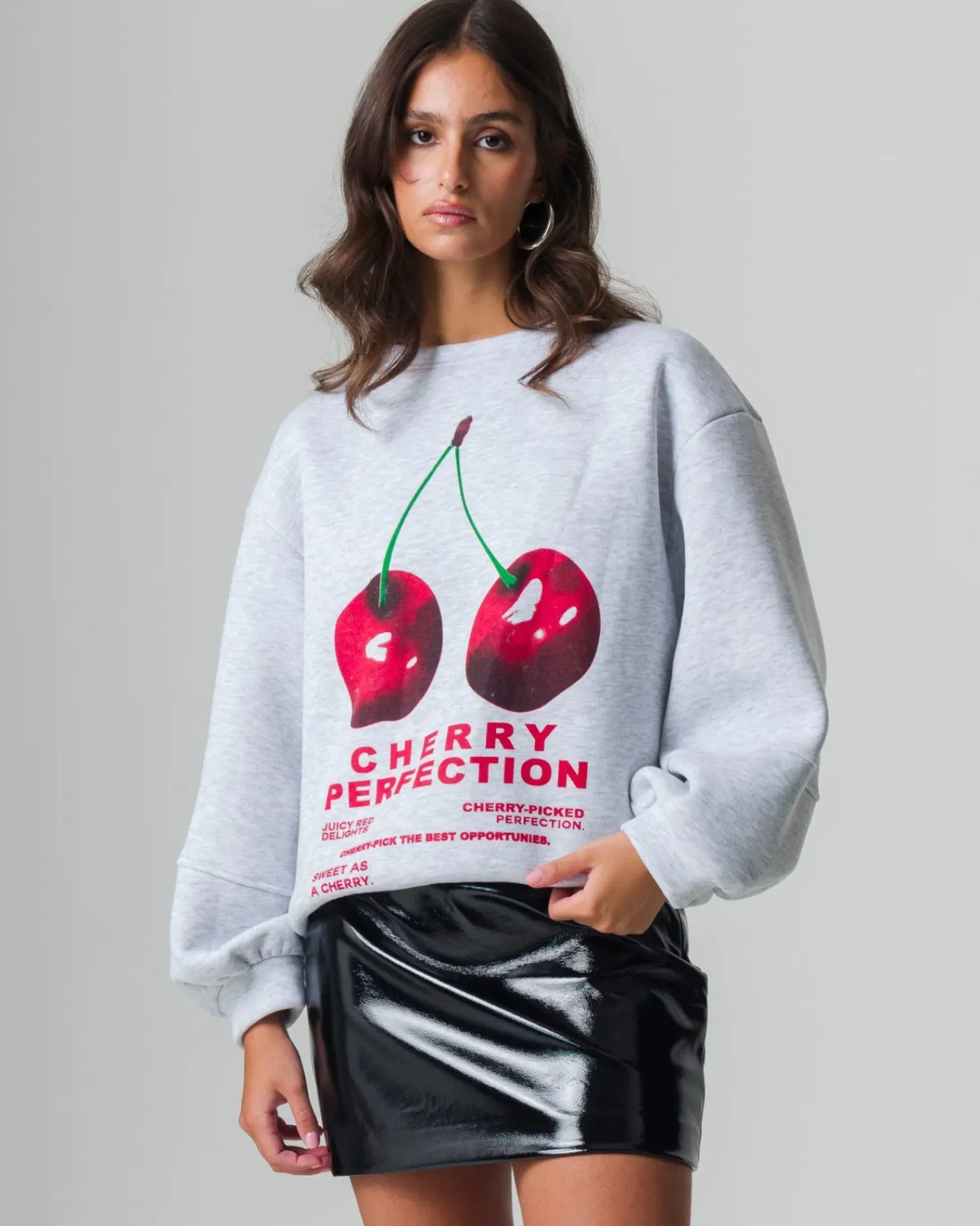 Donna Piazza Italia Felpe<Felpa manica lunga con stampa e vestibilità oversized -