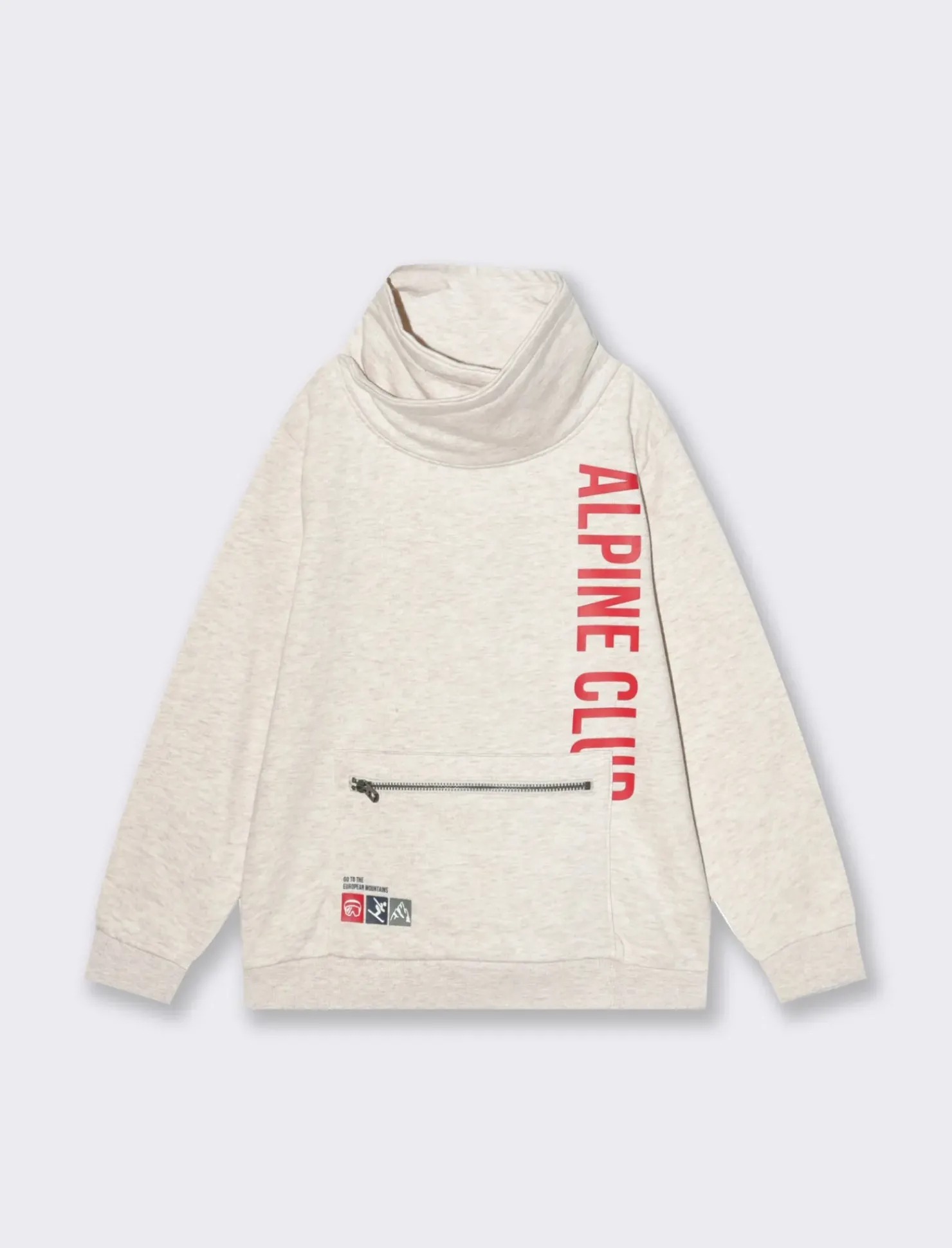 Piazza Italia Felpa Melange collo alto da bambino - Beige Best