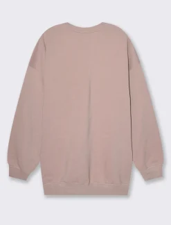 Donna Piazza Italia Felpe<Felpa oversize a girocollo con stampa frontale - antico