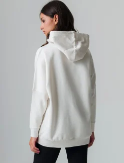 Piazza Italia Felpa oversize con cappuccio e stampa - Avorio Beige Best Sale