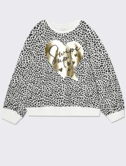 Piazza Italia Bambina|Felpe<Felpa regular fit con stampe - Fantasia