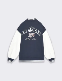 Bambino Piazza Italia Bambino|Felpe<Felpa varsity con maniche a contrasto e stampe modello college -