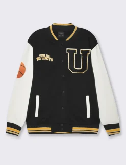 Uomo Piazza Italia Uomo|Felpe<Felpa varsity coordinata tasche a doppio filetto sui fianchi -