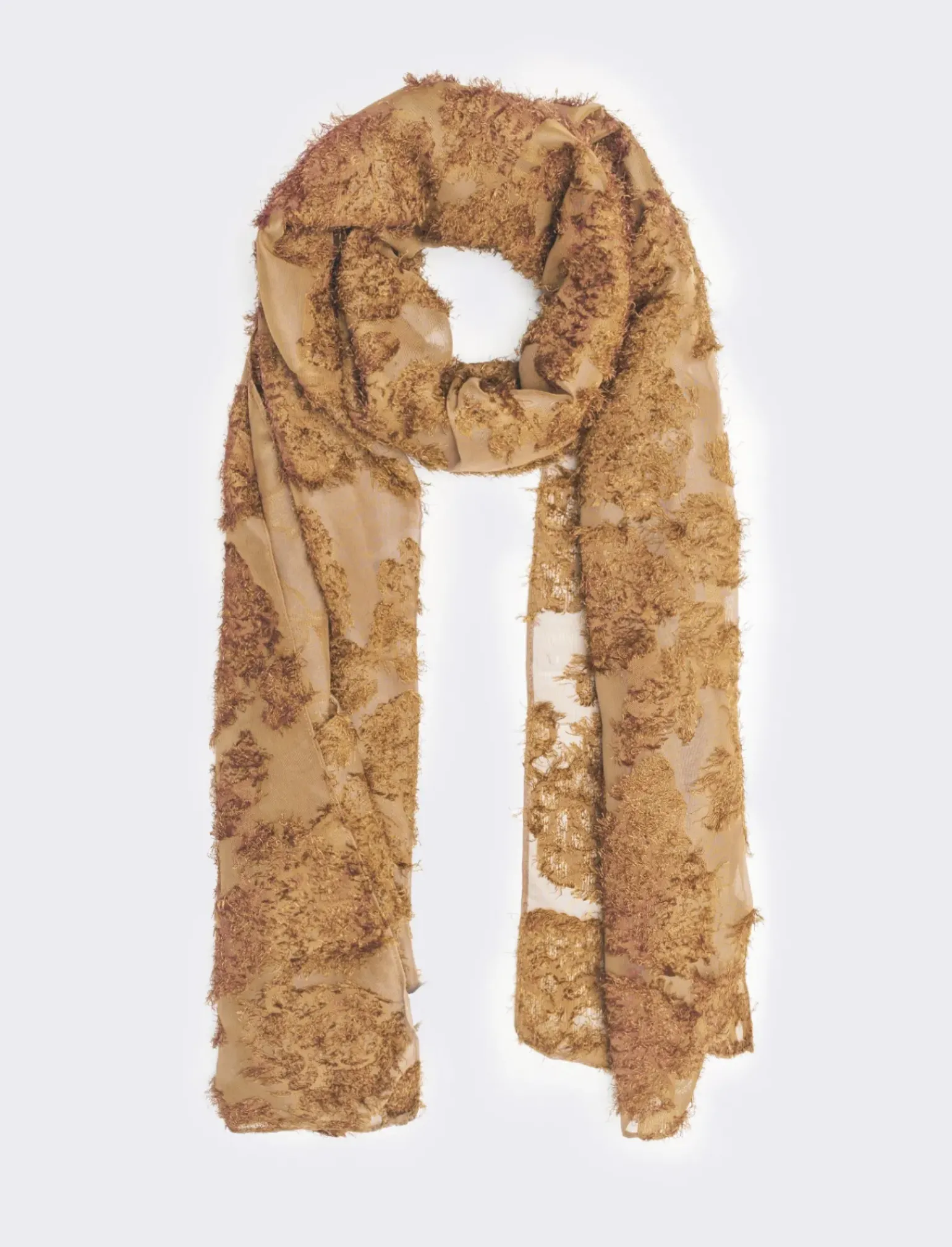 Donna Piazza Italia Foulard E Sciarpe<Foulard da donna con fiori floccati - Beige