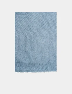 Donna Piazza Italia Foulard E Sciarpe<Foulard da donna modello goffrato - Denim