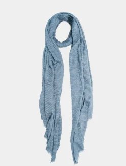 Donna Piazza Italia Foulard E Sciarpe<Foulard da donna modello goffrato - Denim