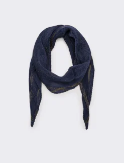 Donna Piazza Italia Foulard E Sciarpe<Foulard da donna modello rombo - Blu
