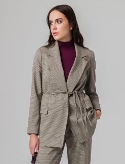 Donna Piazza Italia Giacche E Blazer<Giacca basica con chiusura a laccio - tabacco