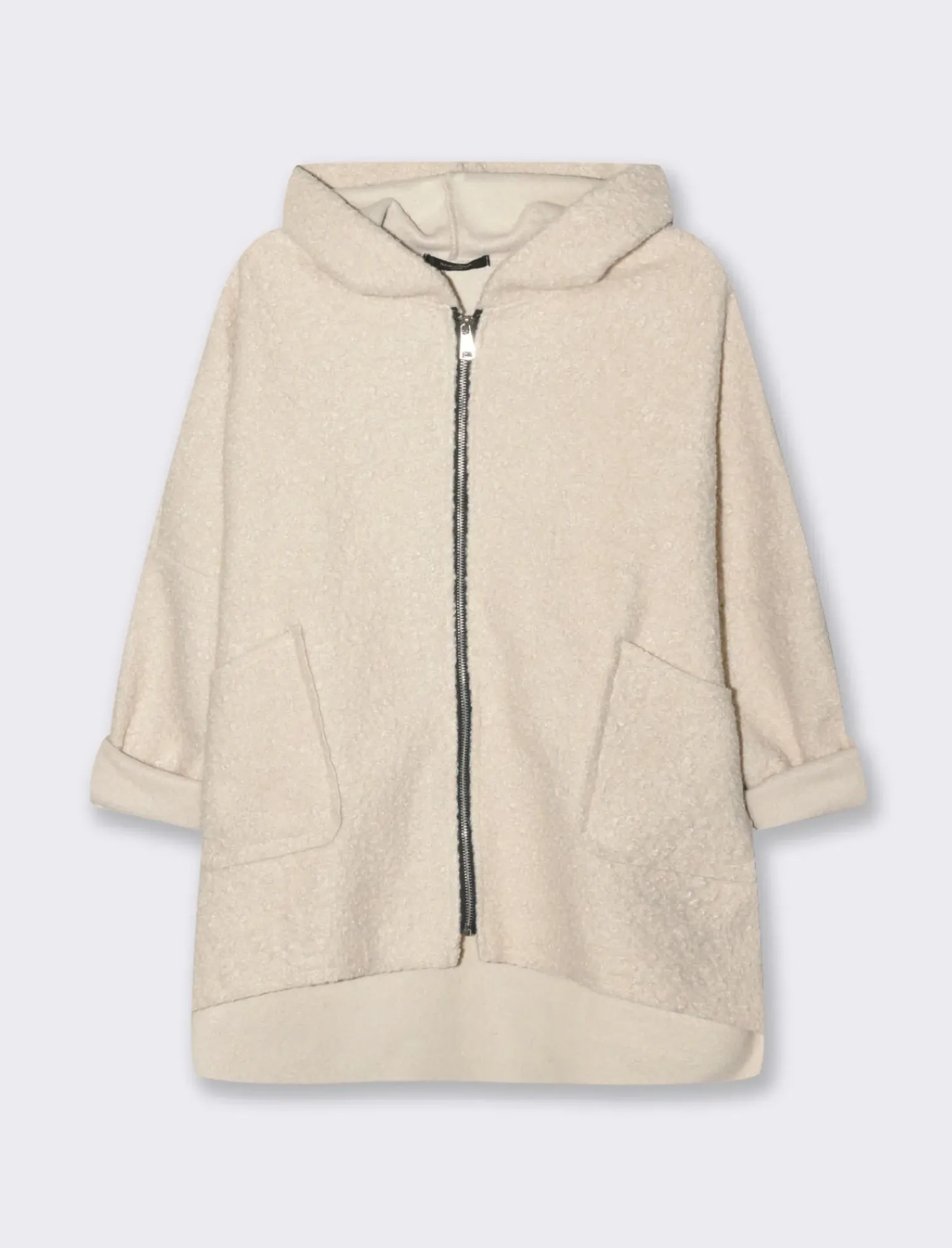 Donna Piazza Italia Donna|Giubbini E Cappotti<Giacca con cappuccio e tasche a toppa - Avorio