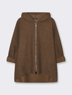 Donna Piazza Italia Donna|Giubbini E Cappotti<Giacca con cappuccio e tasche a toppa - Moro