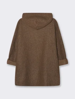 Donna Piazza Italia Donna|Giubbini E Cappotti<Giacca con cappuccio e tasche a toppa - Moro