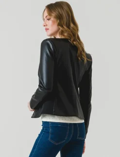 Donna Piazza Italia Donna<Giacca in semilpelle con clips -