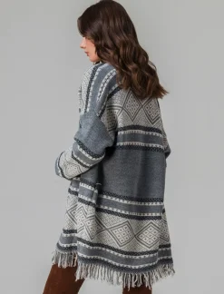 Donna Piazza Italia Giacche E Blazer<Giacca lunga in maglia jacquard -