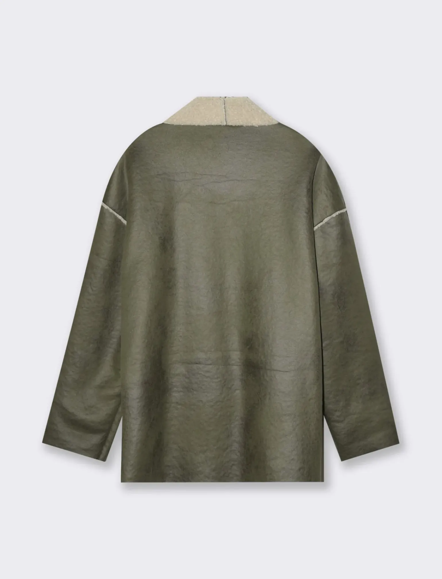 Donna Piazza Italia Giubbini E Cappotti<Giacca taglio vivo effetto montone manica a T - Ve.milit.