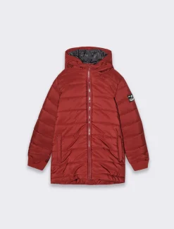 Bambino Piazza Italia Bambino|Giubbini E Cappotti<Giaccone con cappuccio e fodera fantasia - Bordeaux