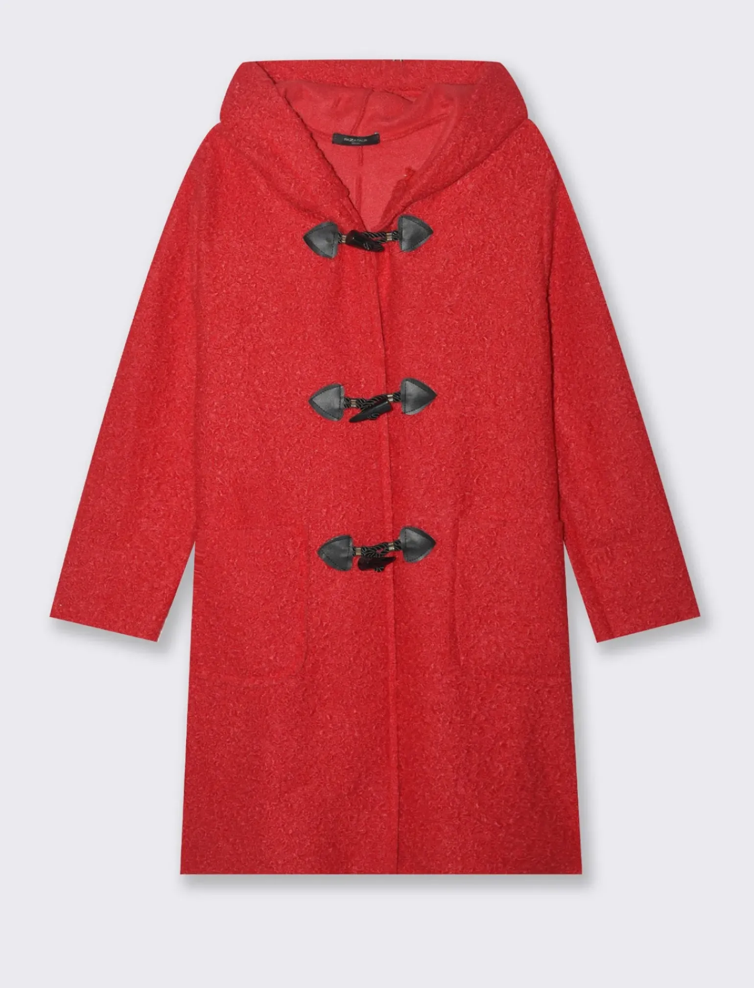 Donna Piazza Italia Donna|Giubbini E Cappotti<Giaccone con cappuccio e chiusura con alamari - Rosso