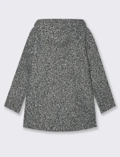 Donna Piazza Italia Giubbini E Cappotti<Giaccone con zip in tessuto boucle - sale/pepe