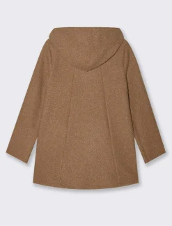 Donna Piazza Italia Giubbini E Cappotti<Giaccone con zip in tessuto boucle - Cammello