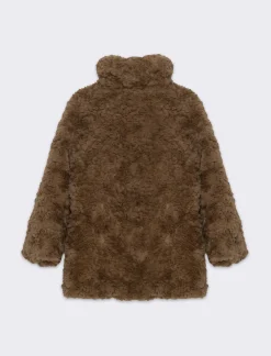 Piazza Italia Bambina|Giubbini E Cappotti<Giaccone da bambina vestibilità ovetto,in tessuto pelo e fodera interna stampata -