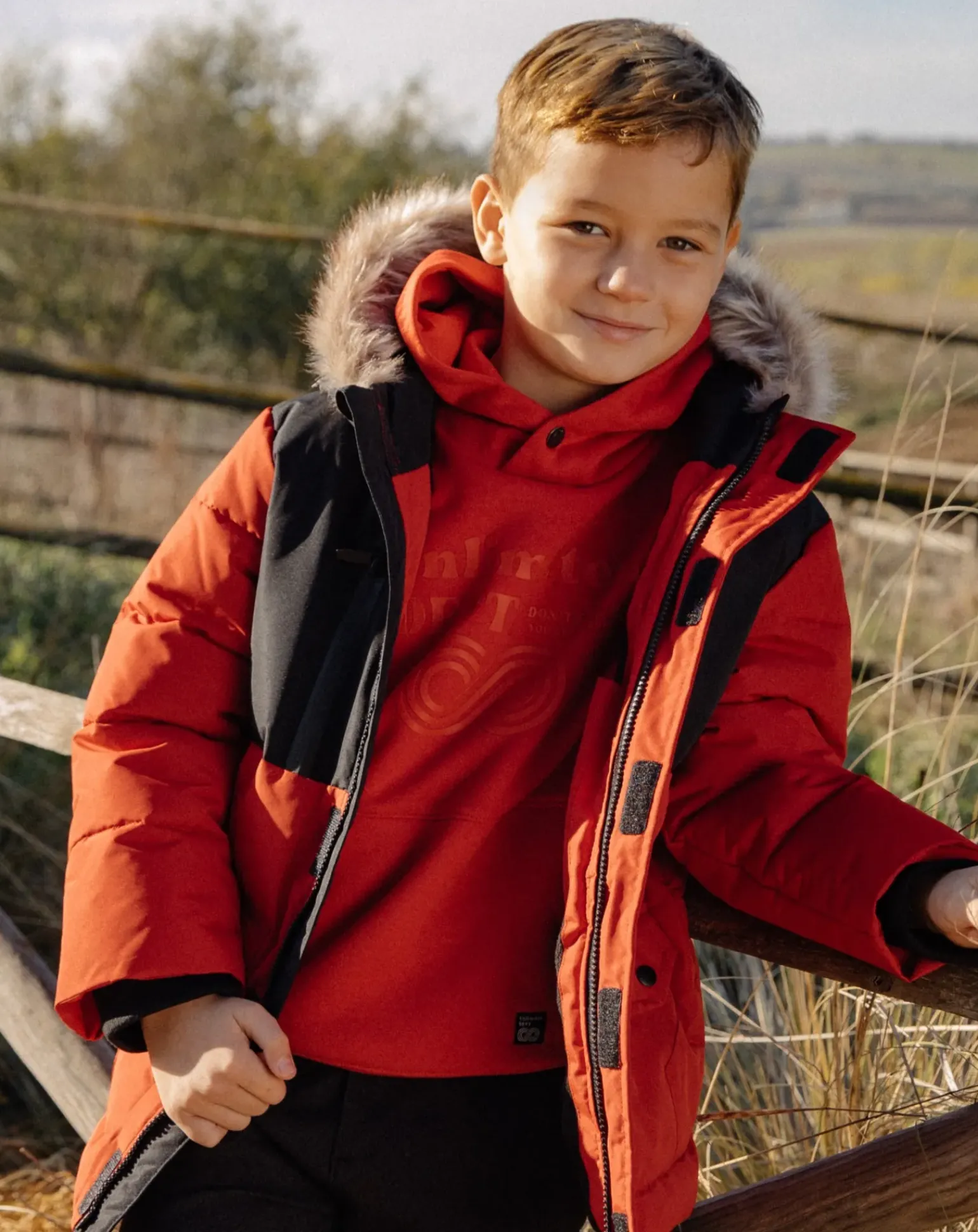 Bambino Piazza Italia Bambino|Giubbini E Cappotti<Giaccone dettagli in contrasto da bambino -