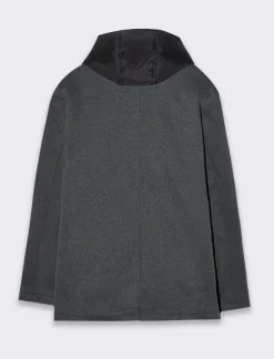 Uomo Piazza Italia Giubbini E Cappotti<Giaccone doppiopetto realizzato in tessuto a maglia - Antracite melange