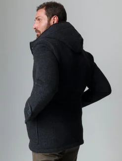 Piazza Italia Giaccone doppiopetto realizzato in tessuto doppiato con cappuccio - antracite Grigio Shop