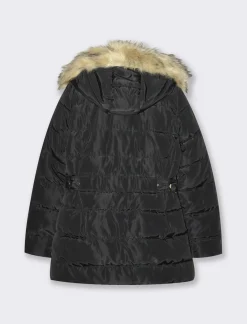 Donna Piazza Italia Donna|Giubbini E Cappotti<Giaccone imbottito con cappuccio removibile con zip e cappuccio -