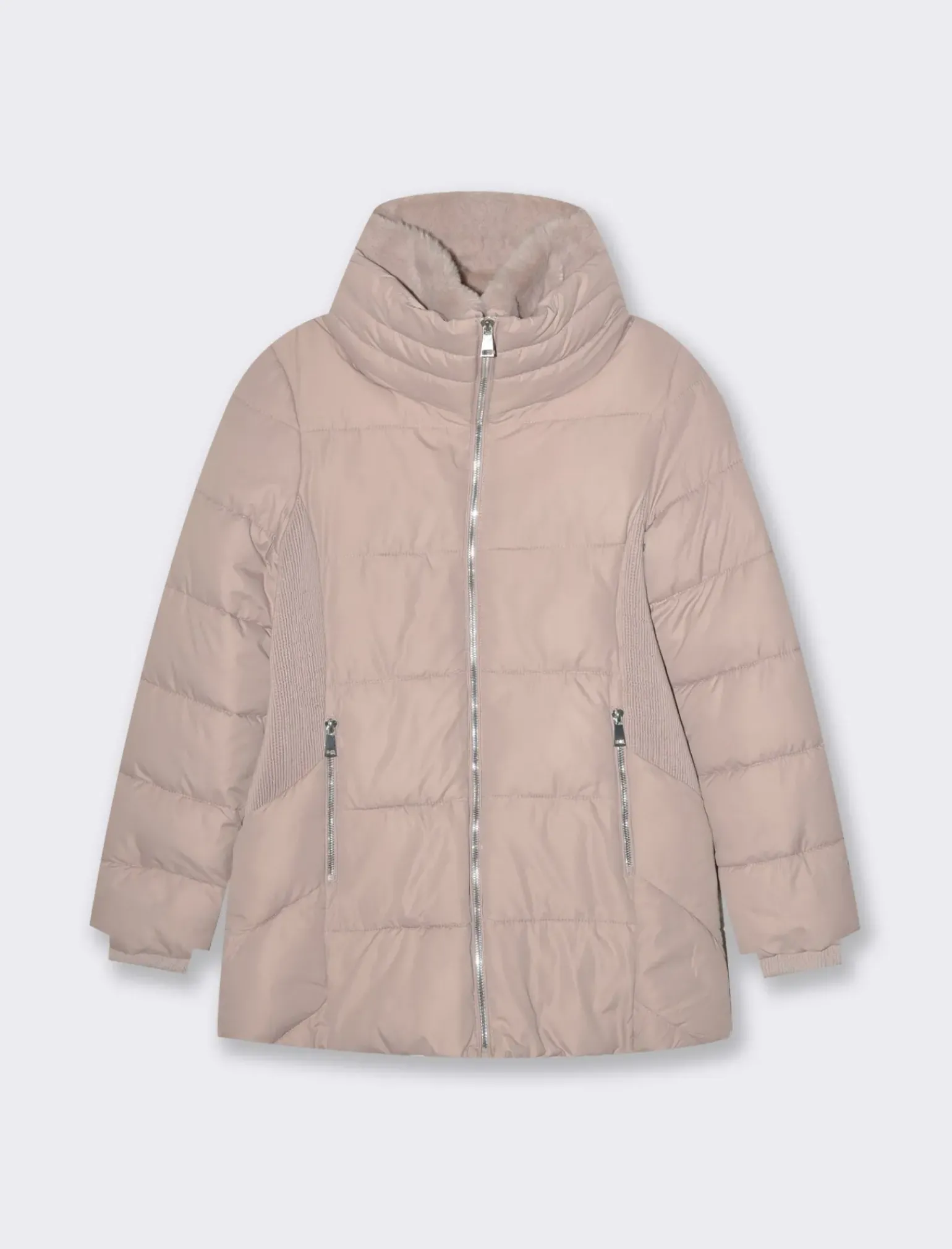 Donna Piazza Italia Donna|Giubbini E Cappotti<Giaccone imbottito vestibilità slim con zip in metallo dorato -