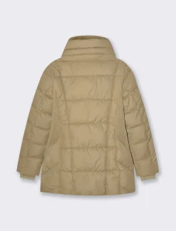 Donna Piazza Italia Donna|Giubbini E Cappotti<Giaccone imbottito vestibilità slim con zip in metallo dorato - Cammello