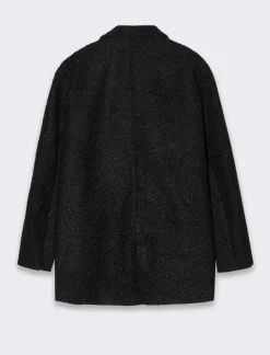 Donna Piazza Italia Giubbini E Cappotti<Giaccone in tessuto bouclÃ¨ - Nero