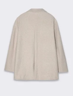 Donna Piazza Italia Giubbini E Cappotti<Giaccone in tessuto bouclÃ¨ - Avorio