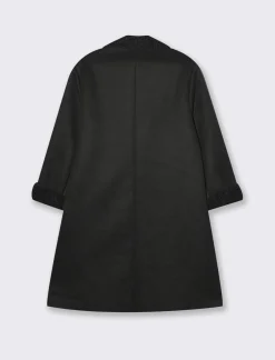 Donna Piazza Italia Donna|Giubbini E Cappotti<Giaccone in tessuto combinato a 2 bottoni - Nero