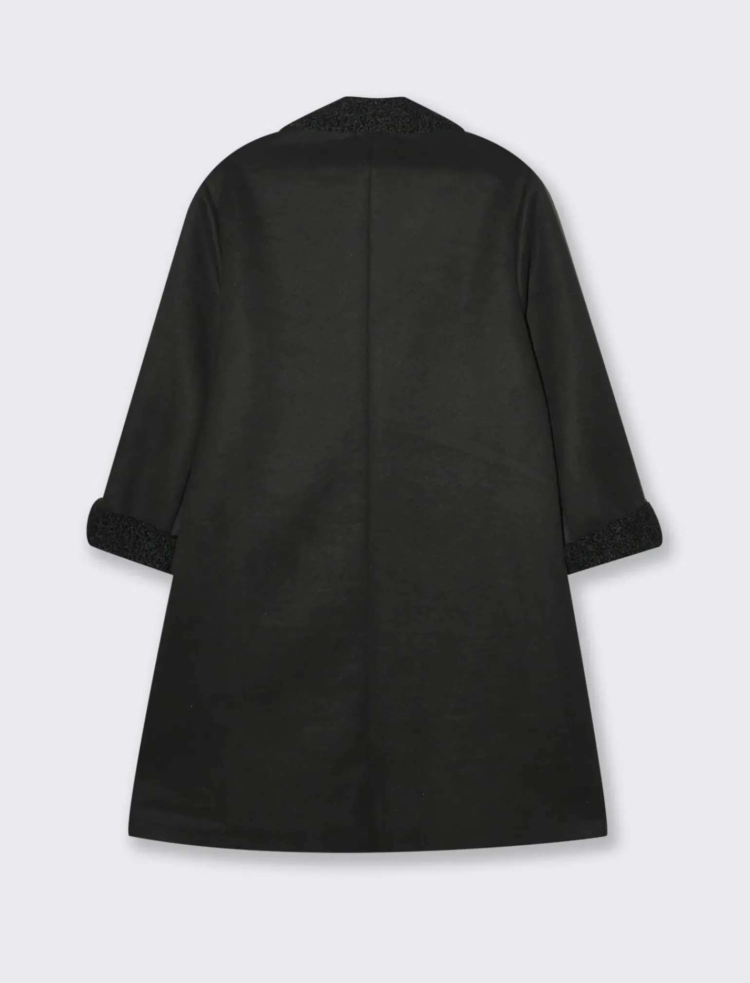 Donna Piazza Italia Donna|Giubbini E Cappotti<Giaccone in tessuto combinato a 2 bottoni - Nero