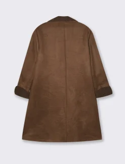 Donna Piazza Italia Donna|Giubbini E Cappotti<Giaccone in tessuto combinato a 2 bottoni - Moro